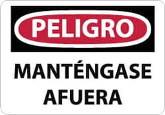 NMC - "Peligro - Mantengase Afuera", 10" Long x 14" Wide, Aluminum Safety Sign - Rectangle, 0.04" Thick, Use for Security & Admittance - Americas Industrial Supply