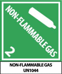 NMC - Non-Flammable - Gas 2 - Non-Flammable Gas - Un1044 Shipping Label - 4-3/4" High x 4" Wide - Americas Industrial Supply