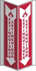 NMC - Extinguisher, Acrylic Fire Sign - 8-3/4" Wide x 16" High, English/Spanish - Americas Industrial Supply