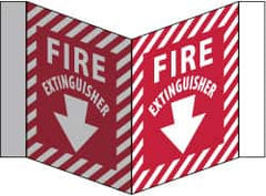 NMC - Fire Extinguisher, Acrylic Fire Sign - 8-3/4" Wide x 5-3/4" High - Americas Industrial Supply