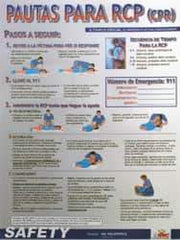 NMC - 18" Wide x 24" High Laminated Paper CPR Information Poster - Spanish - Americas Industrial Supply