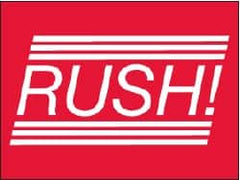 NMC - Rush! Shipping Label - 1-1/2" High x 2" Wide - Americas Industrial Supply