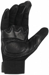 MCR Safety - Size S (7) Grain Synthetic Leather General Protection Work Gloves - For General Purpose, Uncoated, Hook & Loop Cuff, Full Fingered, Black, Paired - Americas Industrial Supply