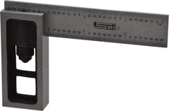 SPI - 4 Inch Long, 4R Double Square - 1/64, 1/32, 1/16 and 1/8 Inch Graduation, Hardened Steel - Americas Industrial Supply