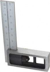 SPI - 4 Inch Long, English and Metric Double Square - 1/64 and 1/32 Inch Graduation, 0.5 and 1mm Graduation, Hardened Steel - Americas Industrial Supply