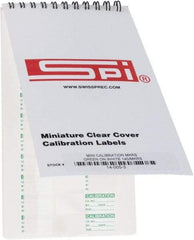 SPI - Calibration Label - Legend: Calibration, English, Green, 1" Long x 5/8" High, No Coating - Americas Industrial Supply