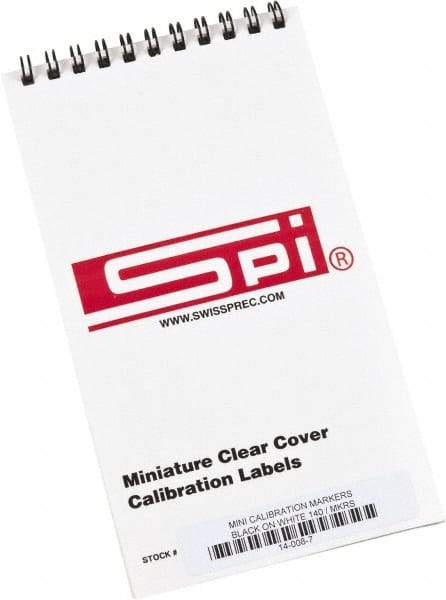 SPI - Calibration Label - Legend: Calibration, English, Black, 1" Long x 5/8" High, No Coating - Americas Industrial Supply