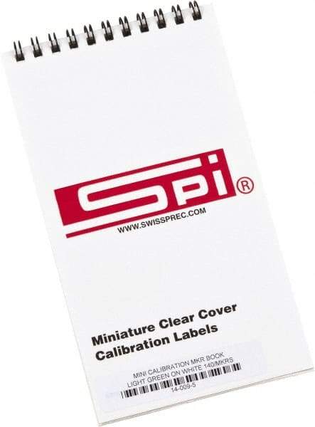 SPI - Calibration Label - Legend: Calibration, English, Light Green, 1" Long x 5/8" High, No Coating - Americas Industrial Supply