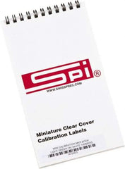 SPI - Calibration Label - Legend: Calibration, English, Light Green, 1" Long x 5/8" High, No Coating - Americas Industrial Supply