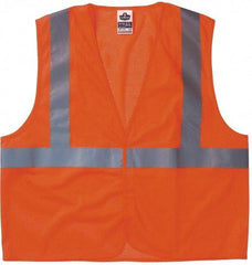 Ergodyne - Size S/M High Visibility Orange Mesh General Purpose Vest - 36 to 44" Chest, ANSI/ISEA 107, Hook & Loop Closure, 1 Pocket, Polyester - Americas Industrial Supply