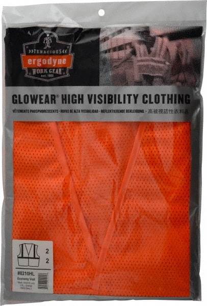 Ergodyne - Size L/XL High Visibility Orange Mesh General Purpose Vest - 44 to 52" Chest, ANSI/ISEA 107, Hook & Loop Closure, 1 Pocket, Polyester - Americas Industrial Supply