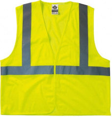 Ergodyne - Size S/M High Visibility Lime Mesh General Purpose Vest - 36 to 44" Chest, ANSI/ISEA 107, Hook & Loop Closure, 1 Pocket, Polyester - Americas Industrial Supply