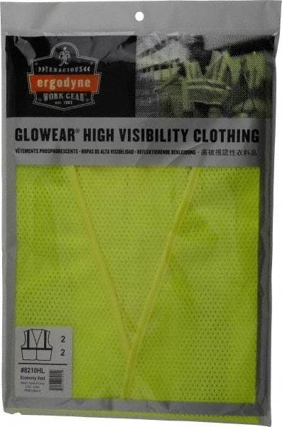 Ergodyne - Size L/XL High Visibility Lime Mesh General Purpose Vest - 44 to 52" Chest, ANSI/ISEA 107, Hook & Loop Closure, 1 Pocket, Polyester - Americas Industrial Supply