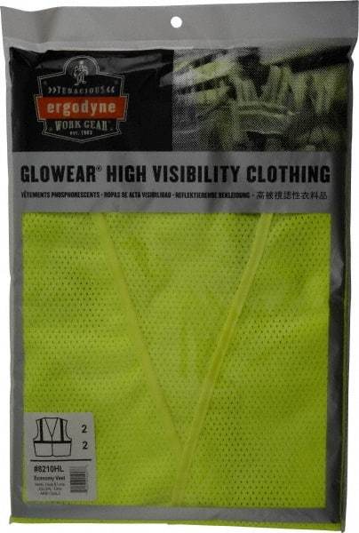 Ergodyne - Size 2X/3XL High Visibility Lime Mesh General Purpose Vest - 52 to 58" Chest, ANSI/ISEA 107, Hook & Loop Closure, 1 Pocket, Polyester - Americas Industrial Supply