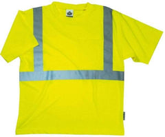Ergodyne - Size 3XL, Lime, High Visibility, Short Sleeve T-Pocket, - 50 to 54" Chest, 1 Pocket, Polyester - Americas Industrial Supply