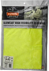 Ergodyne - Size L, Lime, High Visibility, Short Sleeve T-Pocket, - 38 to 42" Chest, 1 Pocket, Polyester - Americas Industrial Supply