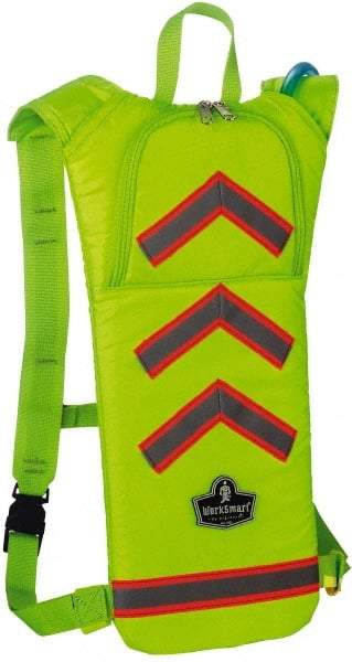 Ergodyne - Lime Green Hydration Backpack with Thermos - 70 Ounce Reservoir Capacity - Americas Industrial Supply