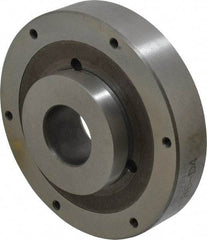 Buck Chuck Company - Adapter Back Plate for 6" Diam Self Centering Lathe Chucks - D1-4 Mount, 1-1/2" Through Hole Diam, 3.109mm ID, 5.88" OD, 1.166" Flange Height, Steel - Americas Industrial Supply