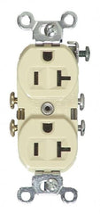 Cooper Wiring Devices - 125 VAC 20A NEMA 5-20R Specification Grade Brown Straight Blade Duplex Receptacle - Americas Industrial Supply