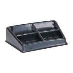 Bayhead Products - 8-1/2" Wide x 3" High x 8-1/2" Deep, Small Parts Assembly Tray - Plastic Frame, 2 Compartments, 4-1/2" Wide x 6-1/2" Deep Bin - Americas Industrial Supply