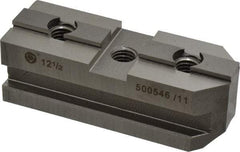 Bison - 12 to 12-1/2" Chuck Diam Compatibility, Steel Tongue & Groove Hard Lathe Master Jaws - 3/4" Groove Width, 1.5748" Wide x 4.3307" Long x 1.5354" High - Americas Industrial Supply