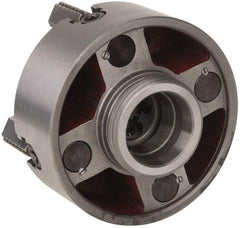 Bison - 4 Jaws, 8" Diam, Independent Manual Lathe Chuck - L-0 Mount Spindle, Reversible, 1.9685" Through Hole Diam, Cast Iron - Americas Industrial Supply