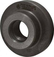 Bison - Adapter Back Plate for 4" Diam Self Centering Lathe Chucks - 1-1/2 - 8 Mount, 1-1/2" Through Hole Diam, 2.677mm ID, 4.095" OD, 0.709" Flange Height, Cast Iron - Americas Industrial Supply
