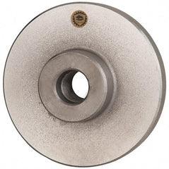 Bison - Adapter Back Plate for 5" Diam Self Centering Lathe Chucks - 1-10 Mount, 1" Through Hole Diam, 2.165mm ID, 5.079" OD, 0.709" Flange Height, Cast Iron - Americas Industrial Supply