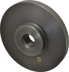 Bison - Adapter Back Plate for 8" Diam Self Centering Lathe Chucks - 1-1/2 - 8 Mount, 1-1/2" Through Hole Diam, 3.583mm ID, 8.11" OD, 0.866" Flange Height, Cast Iron - Americas Industrial Supply