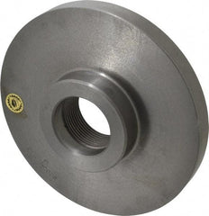 Bison - Adapter Back Plate for 8" Diam Self Centering Lathe Chucks - 2-1/4 - 8 Mount, 2-1/4" Through Hole Diam, 3.583mm ID, 8.11" OD, 0.866" Flange Height, Cast Iron - Americas Industrial Supply