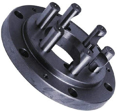 Buck Chuck Company - Adapter Back Plate for 8" Diam Self Centering Lathe Chucks - D1-6 Mount, 2-1/2" Through Hole Diam, 4.73mm ID, 8.13" OD, 1.412" Flange Height, Steel - Americas Industrial Supply