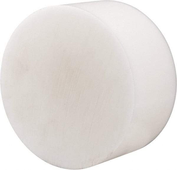 Made in USA - 4 Inch Diameter, 3 Inch Thick, Plastic Disc - Natural, Acetal - Americas Industrial Supply