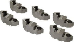 Bison - 10" Max Chuck Diam Compatibility, Steel Tongue & Groove Hard Lathe Top Jaws - 1.28" Wide x 3.74" Long x 2.023" High - Americas Industrial Supply