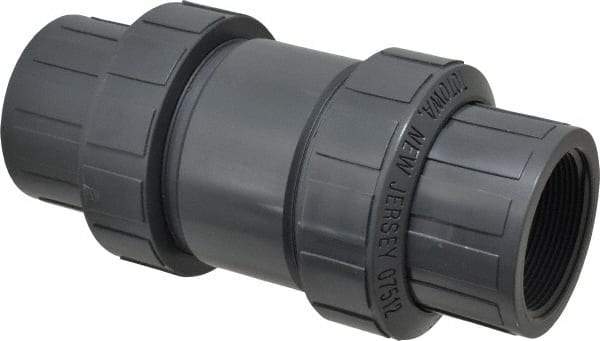 Plast-O-Matic - 2" PVC Check Valve - Inline, FNPT x FNPT, 150 WOG - Americas Industrial Supply