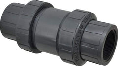 Plast-O-Matic - 2" PVC Check Valve - Inline, FNPT x FNPT, 150 WOG - Americas Industrial Supply