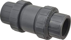 Plast-O-Matic - 2" PVC Check Valve - Inline, FNPT x FNPT, 150 WOG - Americas Industrial Supply