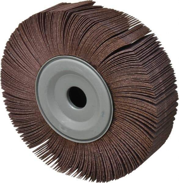 Merit Abrasives - 8" Diam, 80 Grit Aluminum Oxide Unmounted Flap Wheel - 1" Hole, 2" Wide, Coated, Medium Grade, 4,500 Max RPM , Cloth Backing - Americas Industrial Supply