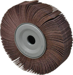 Merit Abrasives - 8" Diam, 80 Grit Aluminum Oxide Unmounted Flap Wheel - 1" Hole, 2" Wide, Coated, Medium Grade, 4,500 Max RPM , Cloth Backing - Americas Industrial Supply
