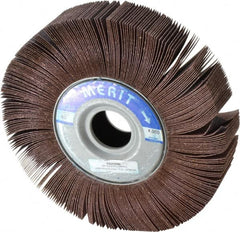 Merit Abrasives - 10" Diam, 60 Grit Aluminum Oxide Unmounted Flap Wheel - 1-3/4" Hole, 2" Wide, Coated, Medium Grade, 4,000 Max RPM , Cloth Backing - Americas Industrial Supply