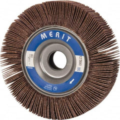 Merit Abrasives - 4" Diam, 80 Grit Aluminum Oxide Unmounted Flap Wheel - 5/8" Hole, 1" Wide, Coated, Medium Grade, 12,000 Max RPM , Cloth Backing - Americas Industrial Supply