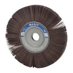 Merit Abrasives - 8" Diam, 120 Grit Aluminum Oxide Unmounted Flap Wheel - 1" Hole, 1" Wide, Coated, Fine Grade, 4,500 Max RPM , Cloth Backing - Americas Industrial Supply