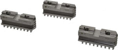 Bison - 8" Max Chuck Diam Compatibility, Steel Tongue & Groove Hard Lathe Master Jaws - 1/2" Groove Width, 63/64" Wide x 3.1102" Long - Americas Industrial Supply