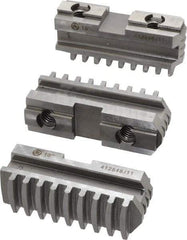 Bison - 10" Max Chuck Diam Compatibility, Steel Tongue & Groove Hard Lathe Master Jaws - 3/4" Groove Width, 1.1024" Wide x 3.622" Long - Americas Industrial Supply