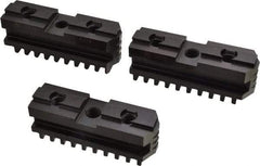 Bison - 12-1/2 to 12" Chuck Diam Compatibility, Steel Tongue & Groove Hard Lathe Master Jaws - 3/4" Groove Width, 1.2598" Wide x 4.3307" Long - Americas Industrial Supply