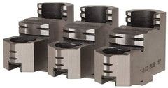 Bison - 20" Max Chuck Diam Compatibility, Steel Tongue & Groove Hard Lathe Top Jaws - 1.654" Wide x 5" Long x 2.933" High - Americas Industrial Supply