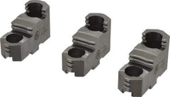 Bison - 6-1/4 to 6" Chuck Diam Compatibility, Steel Tongue & Groove Hard Lathe Top Jaws - 0.984" Wide x 2.638" Long x 1.634" High - Americas Industrial Supply