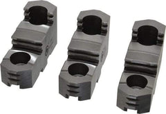 Bison - 8" Max Chuck Diam Compatibility, Steel Tongue & Groove Hard Lathe Top Jaws - 1-1/16" Wide x 3.174" Long x 1.713" High - Americas Industrial Supply