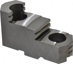 Bison - 10" Max Chuck Diam Compatibility, Steel Tongue & Groove Hard Lathe Top Jaws - 1.28" Wide x 3.74" Long x 2.023" High - Americas Industrial Supply