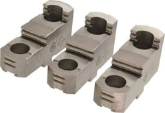 Bison - 15-3/4 to 16" Chuck Diam Compatibility, Steel Tongue & Groove Hard Lathe Top Jaws - 1.654" Wide x 5" Long x 2.539" High - Americas Industrial Supply