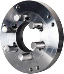 Pratt Burnerd America - Adapter Back Plate for 8" Diam Self Centering Lathe Chucks - D1-6 Mount, 2-1/4" Through Hole Diam, Steel - Americas Industrial Supply